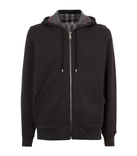 burberry grey hoodie zip|burberry zip up hoodie black.